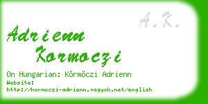 adrienn kormoczi business card